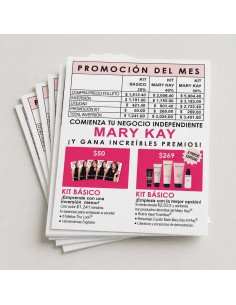 Ejemplo de volantes publicitarios 1/4 de carta impresos a color por TÓNICA Diseño.