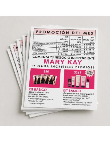 Ejemplo de volantes publicitarios 1/4 de carta impresos a color por TÓNICA Diseño.
