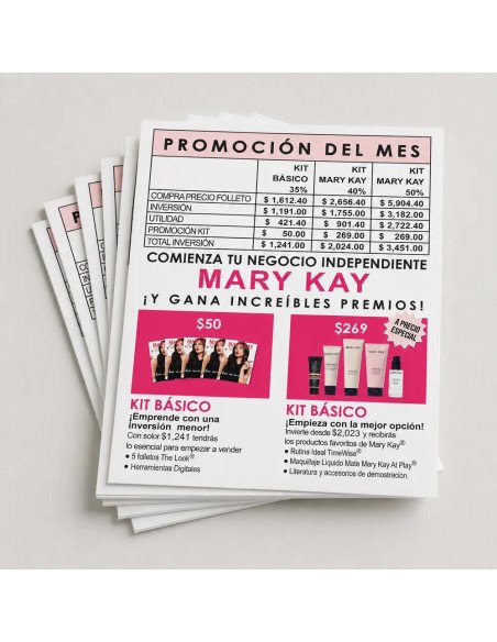 Ejemplo de volantes publicitarios 1/4 de carta impresos a color por TÓNICA Diseño.