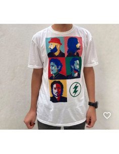playera blanca personalizada en sublimación tela poliéster
