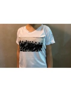 playera blanca personalizada en sublimación tela poliéster 2