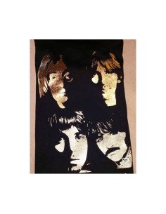 Playera negra de algodón personalizada con vinil textil metálico 2